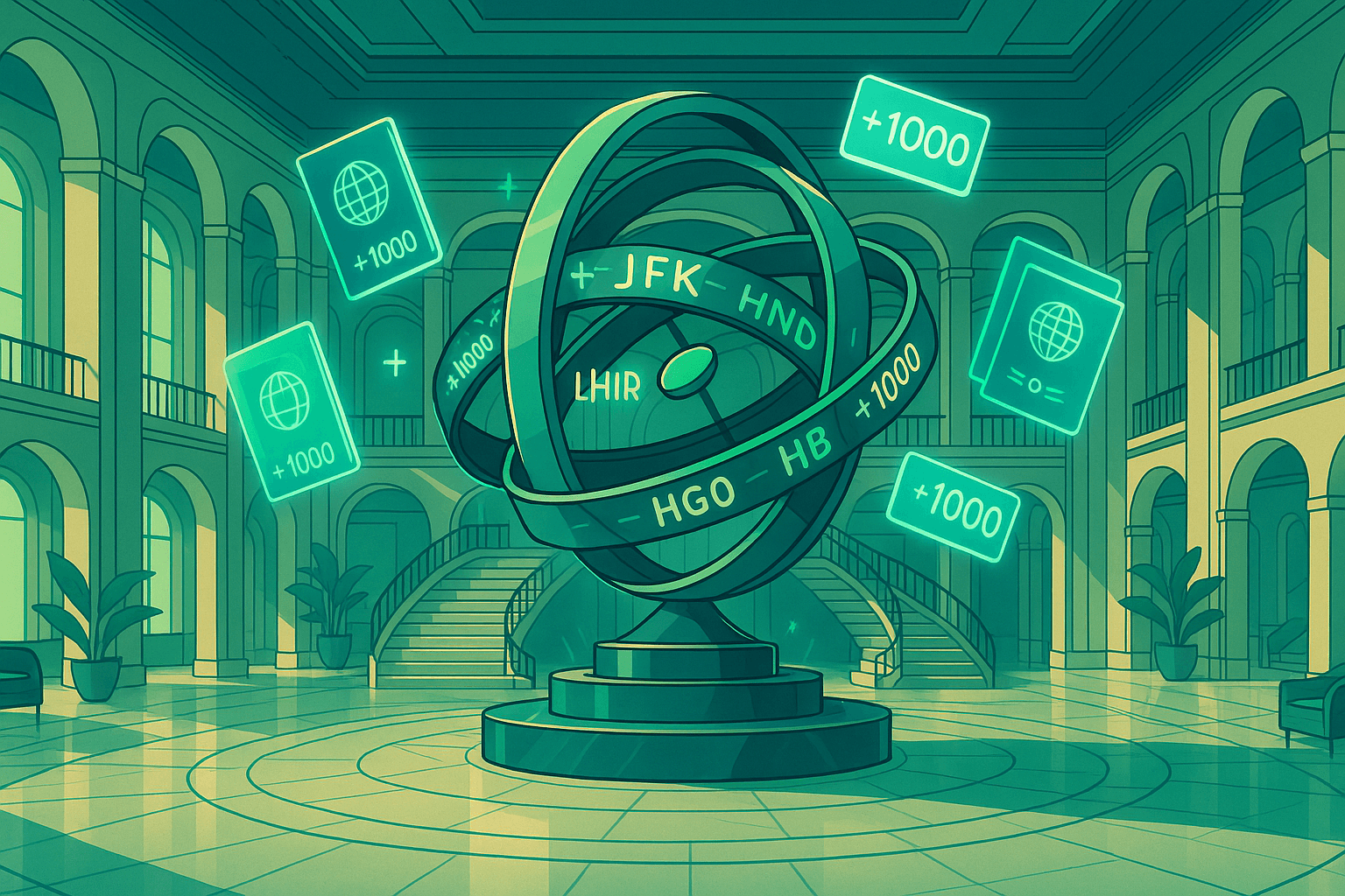 A luxury hotel lobby perfect for travel.